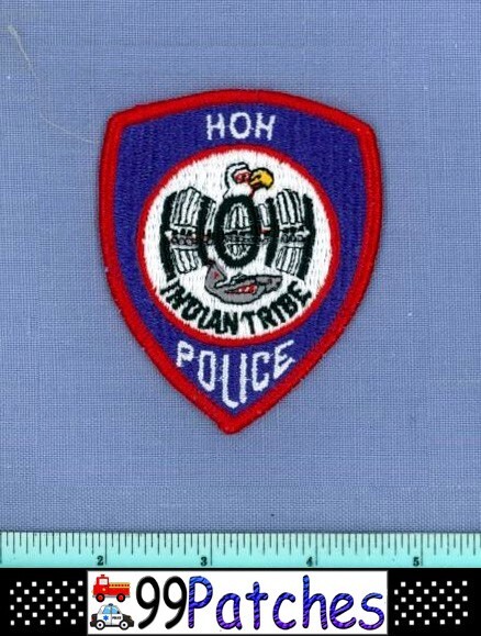 HOH INDIAN TRIBE (Hat Size) WASHINGTON TRIBAL Police Patch FISH TOTEM EAGLE 7A