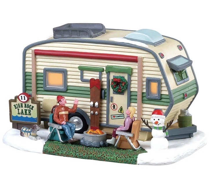 Lemax High Rock Lake Trailer -Holiday Village Lighted Camper -