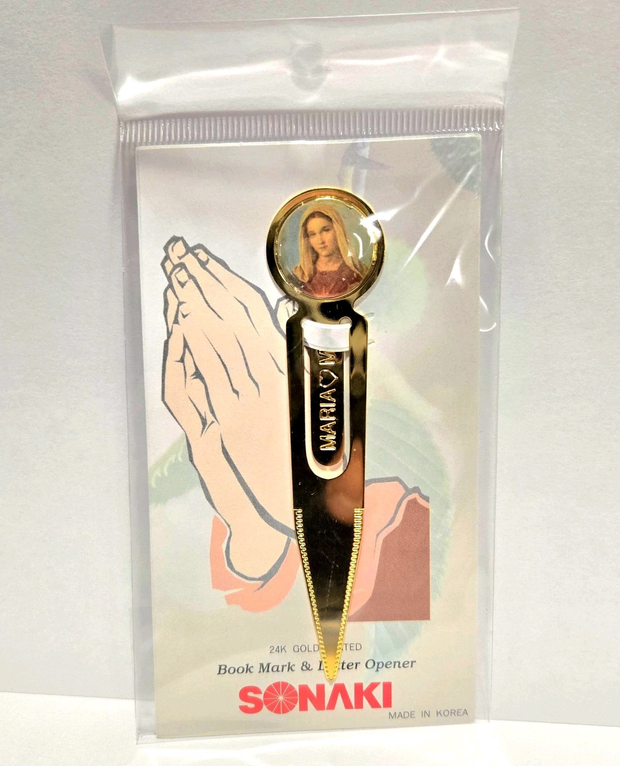 VIRGIN MARY / SAINT MARY / BOOKMARK / LETTER OPENER  / HEAVEN / SANTA MARIA 