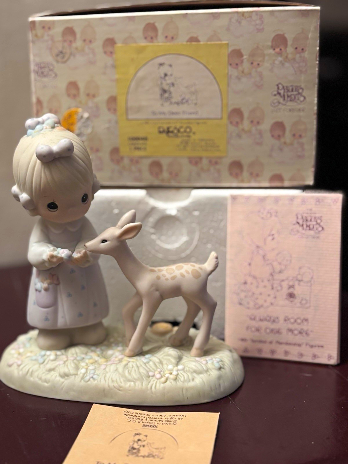 Precious Moments “To My Deer Friend” 1986 Porcelain Figurine Boxed