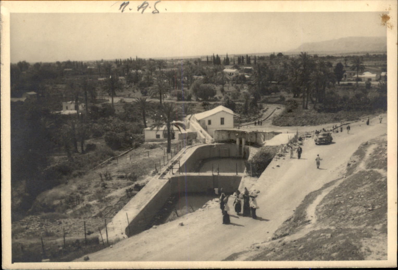 Jericho Elisha\'s Fountain c1930s-40s Real Photo Vintage Postcard bhn