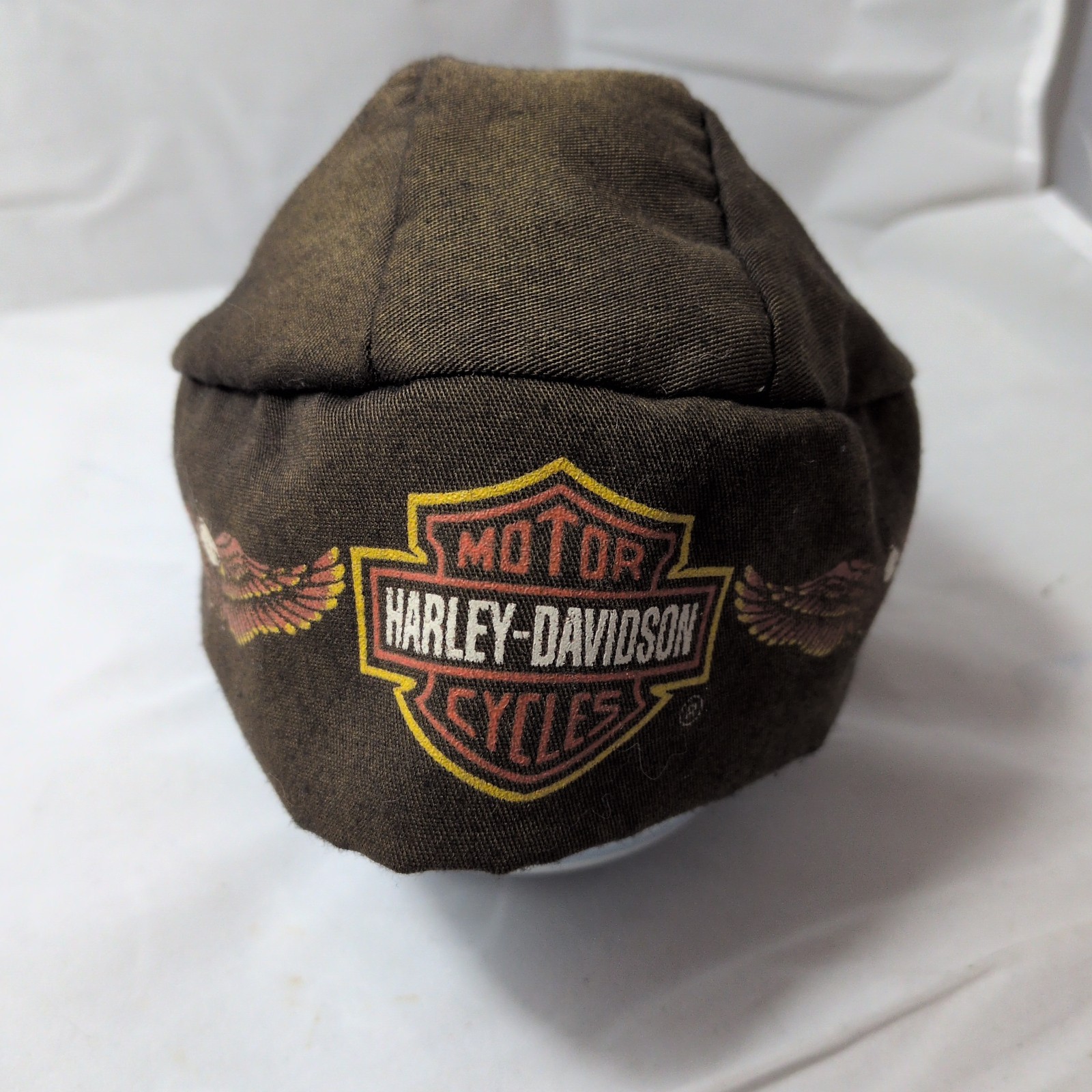 VTG 90s Harley Davidson Skull Cap Headwrap Made in USA Y
