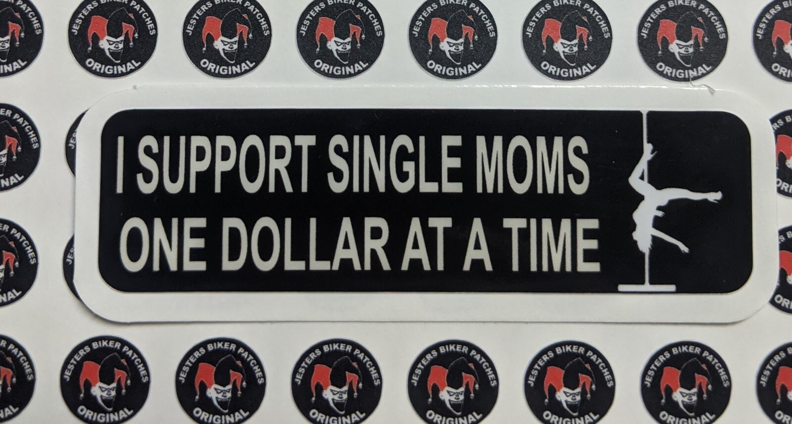 I Support Single Moms One Dollar Motorcycle Helmet Sticker Biker Helmet Decal