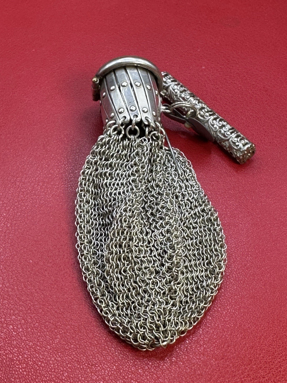 Vintage Expandable SS Coin Purse From The US Zone In WW2 Berlin. Works Normally