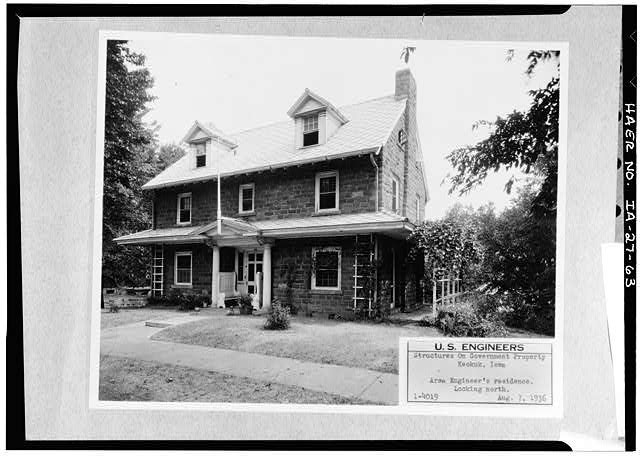 Keokuk Iowa 1936 Area Engineers Residence Lock Dam 19 Mississippi River