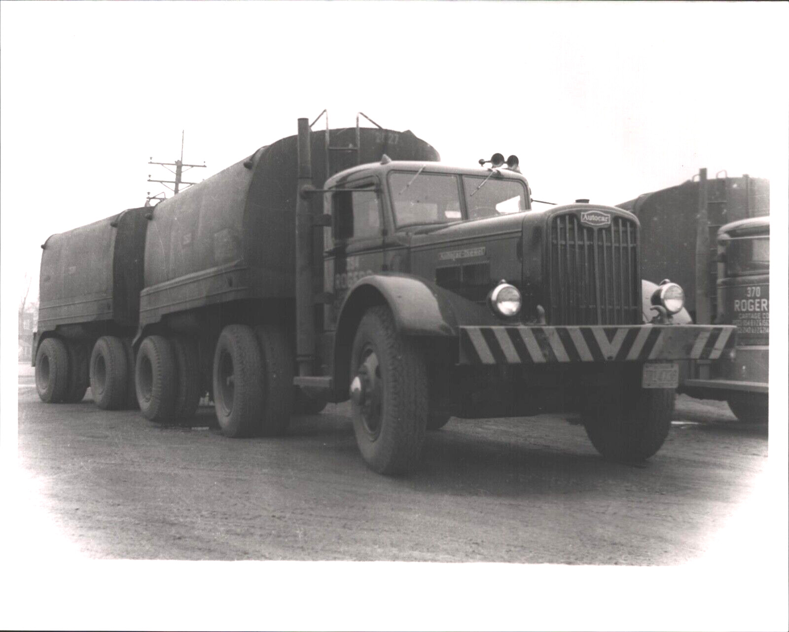 1947 AUTOCAR TRUCKS vintage 8x10 photograph HAMMOND, INDIANA Rogers Cartage Co.