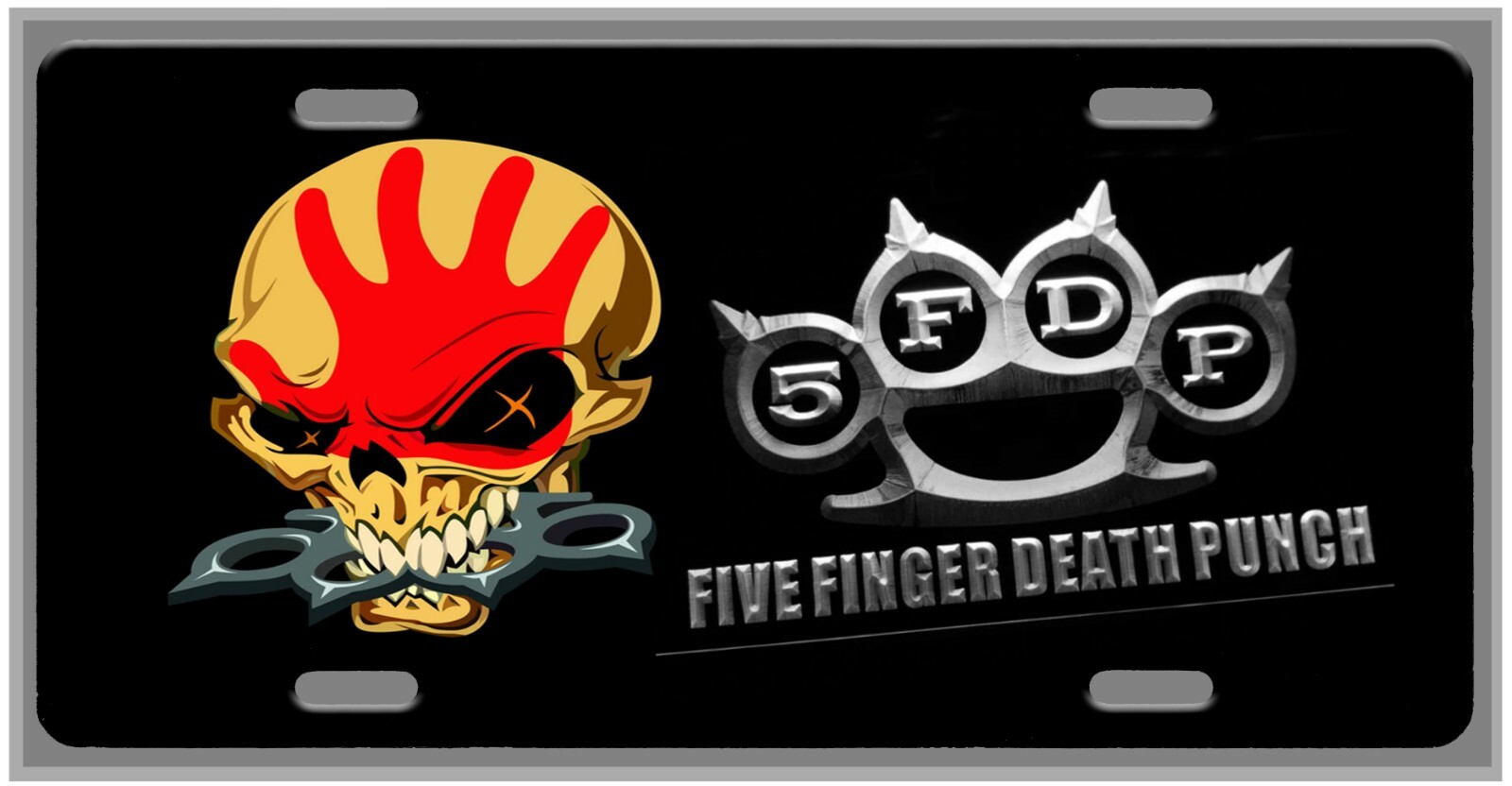 L@@K 5 Finger Death Punch Car Vanity Tag  License Plate 