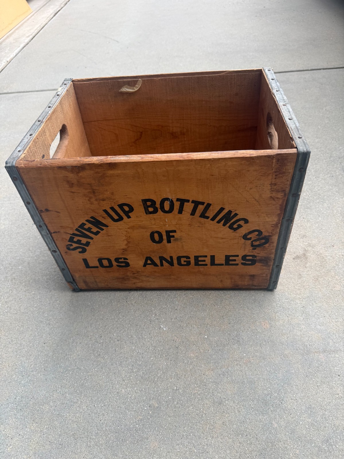 Vintage 7up Seven Up Wooden Crate Los Angeles