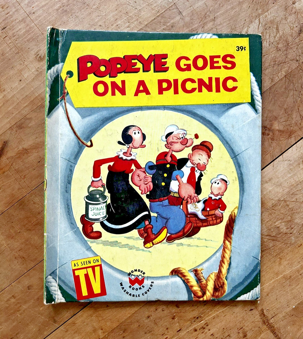 Vintage Popeye Goes On A Picnic by Wonder Books  1958 As Seen on TV