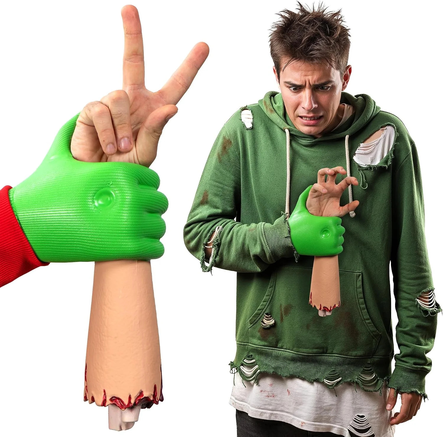 Realistic Severed Hand Prop,Halloween Rubber Fake Hands,Realistic Body Part