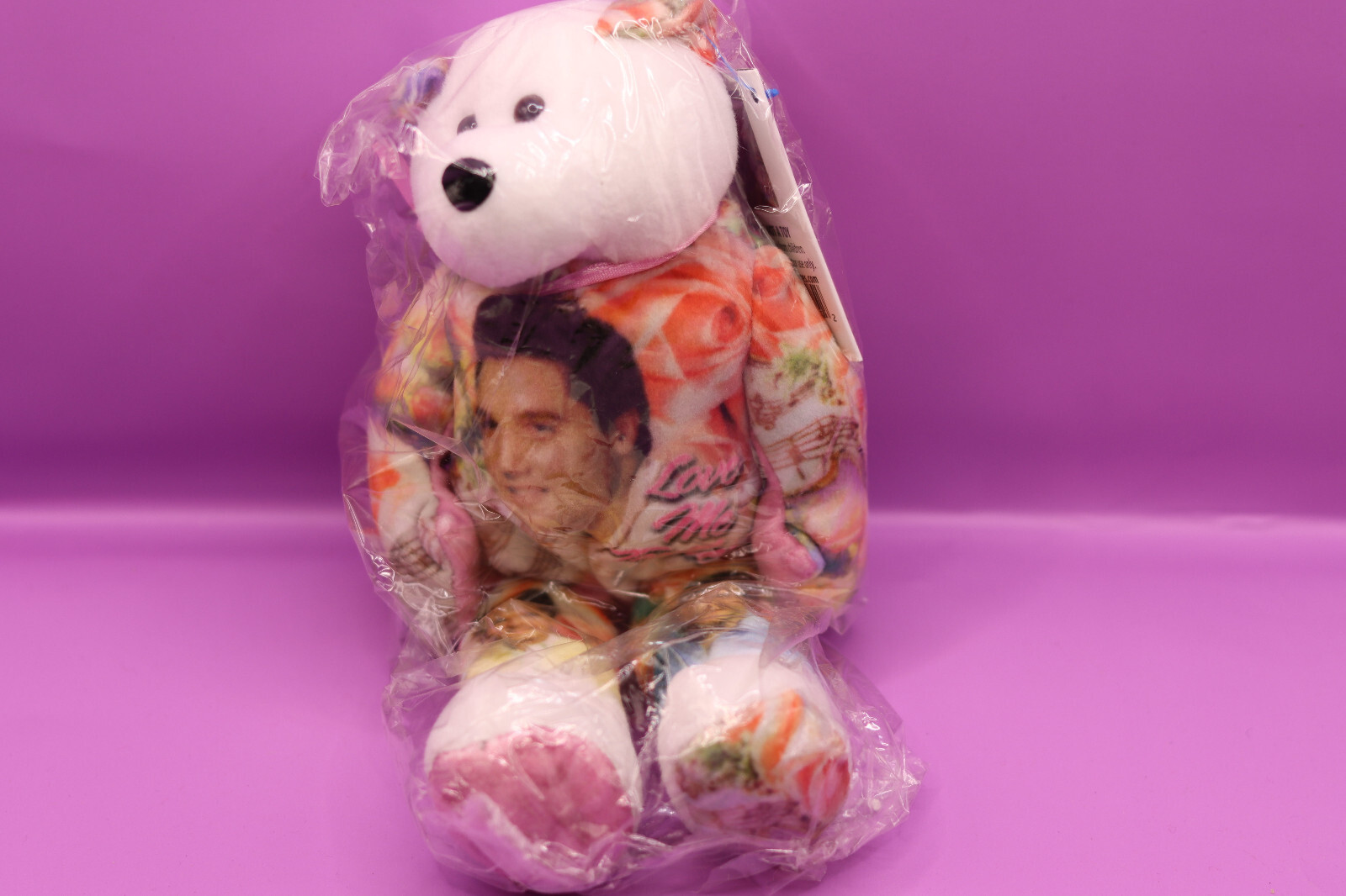 Elvis Presley Love Me Tender Limited Treasures Beanie Bear Excellent Cond 23cm