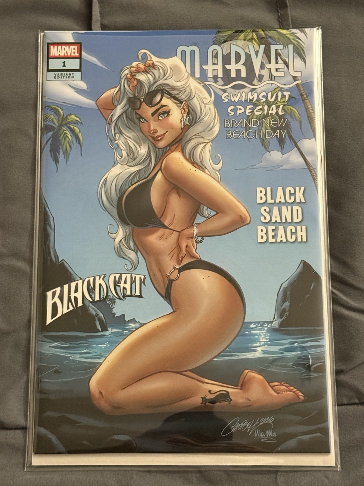 Marvel Swimsuit Special Brand New Beach Day J Scott Campbell Black Cat Trade NM