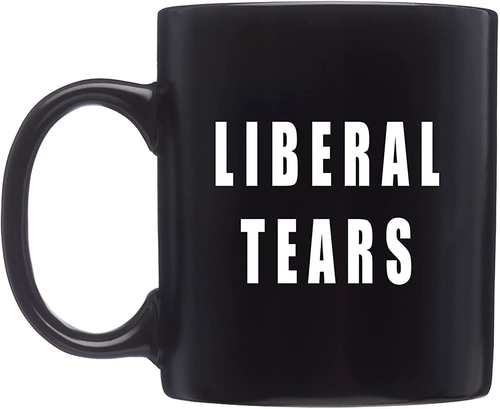 Funny Novelty Coffee Mug Liberal Tears Political Gift Conservatives (Black)