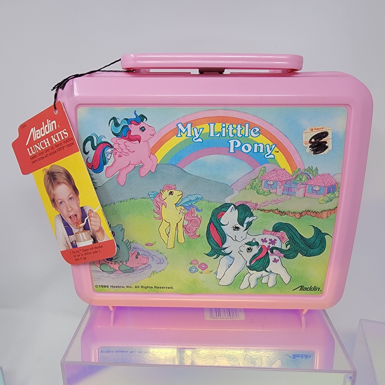 NWT/UNUSED VINTAGE 1986 My Little Pony Plastic Lunchbox & Thermos Set Aladdin G1