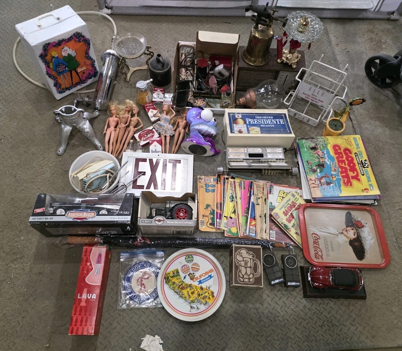 Huge Vintage Junk Drawer Lot Collectibles Box Resellers Bulk Antiques Treasures
