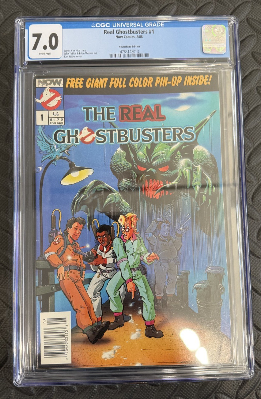 Real Ghostbusters #1 CGC 7.0 1988 NOW Comics 1st US Comic Appearance Key Issue