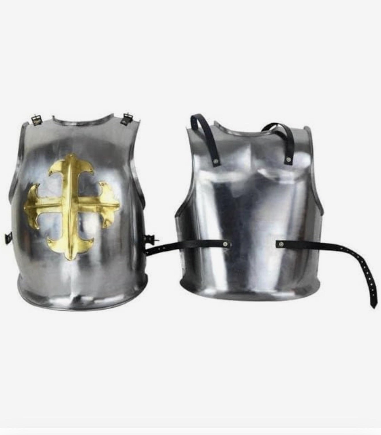 Medieval Gilt Cross Knights Cuirass, Medieval Crusader Armor Breastplate Armor