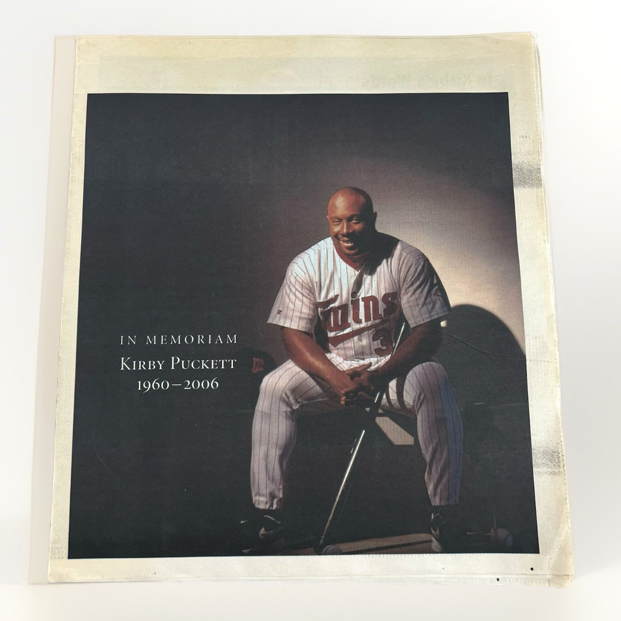 Kirby Puckett Star Tribune Memorial Tribute Newspaper Section 2006 Twins Kirby Puckett Star Tribune Memorial Tribute Newspaper Section 2006 Twins