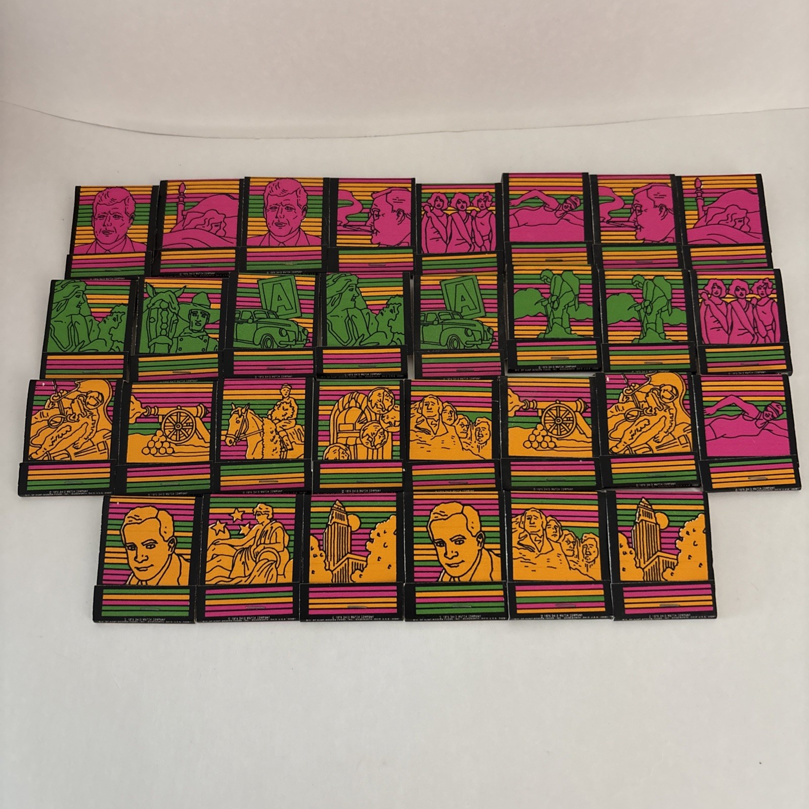 1970s Ohio Matchbook Co. Pop Art Trivia Unused  Matchbooks Lot of 30