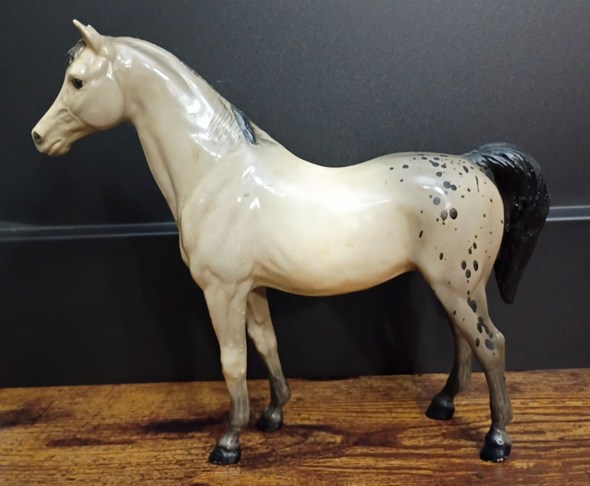 Vintage 1967-1970 Breyer #38 Speck Family Arabian Mare Grey Appaloosa
