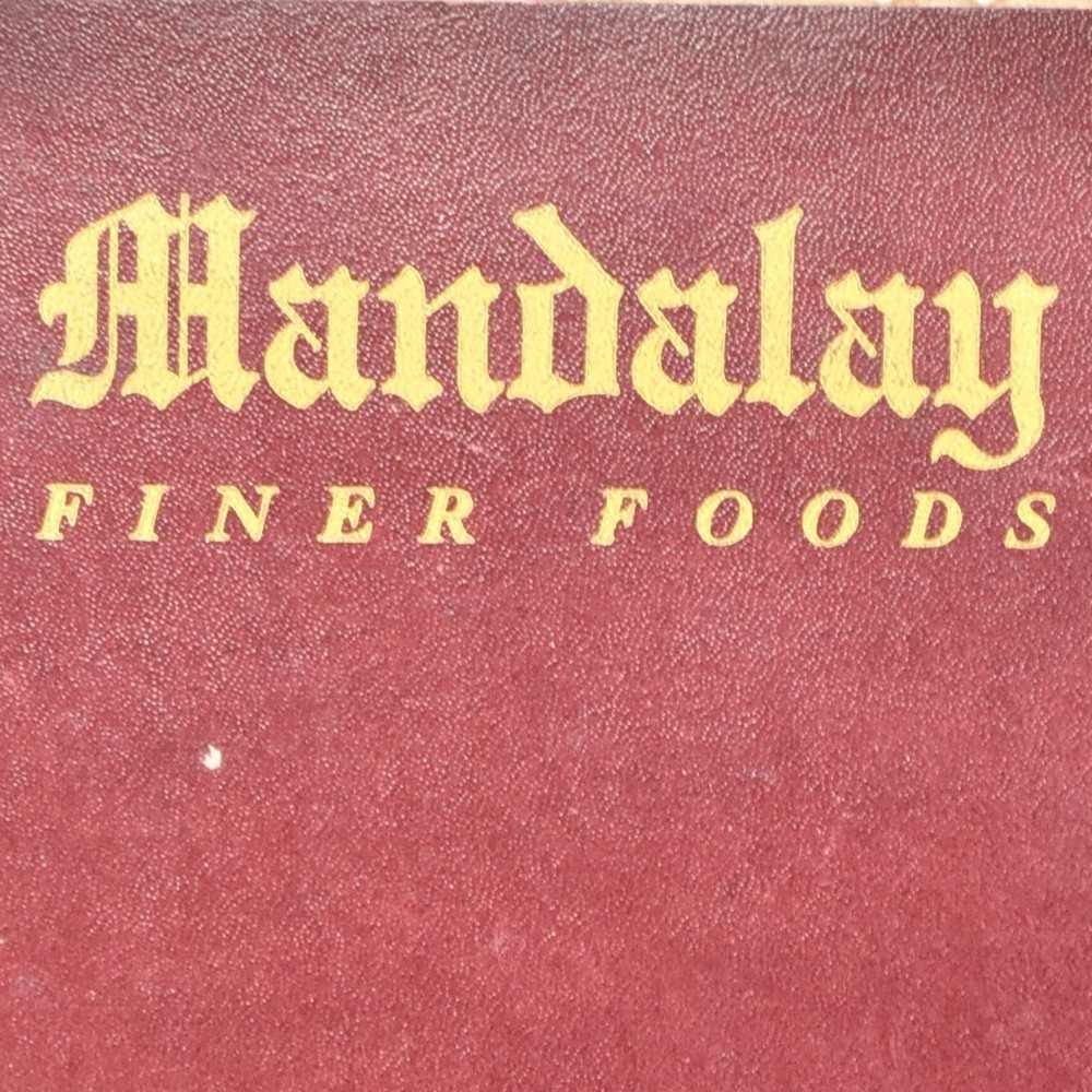 1940s Mandalay Finer Foods Restaurant Menu 746 N Third St Milwaukee Wisconsin