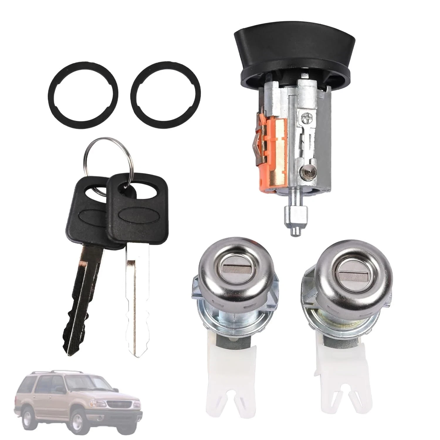 Ignition Switch w/ Door Lock Cylinder Set Ford F-250 F-350 1997-2007 Ignition Switch w/ Door Lock Cylinder Set Ford F-250 F-350 1997-2007
