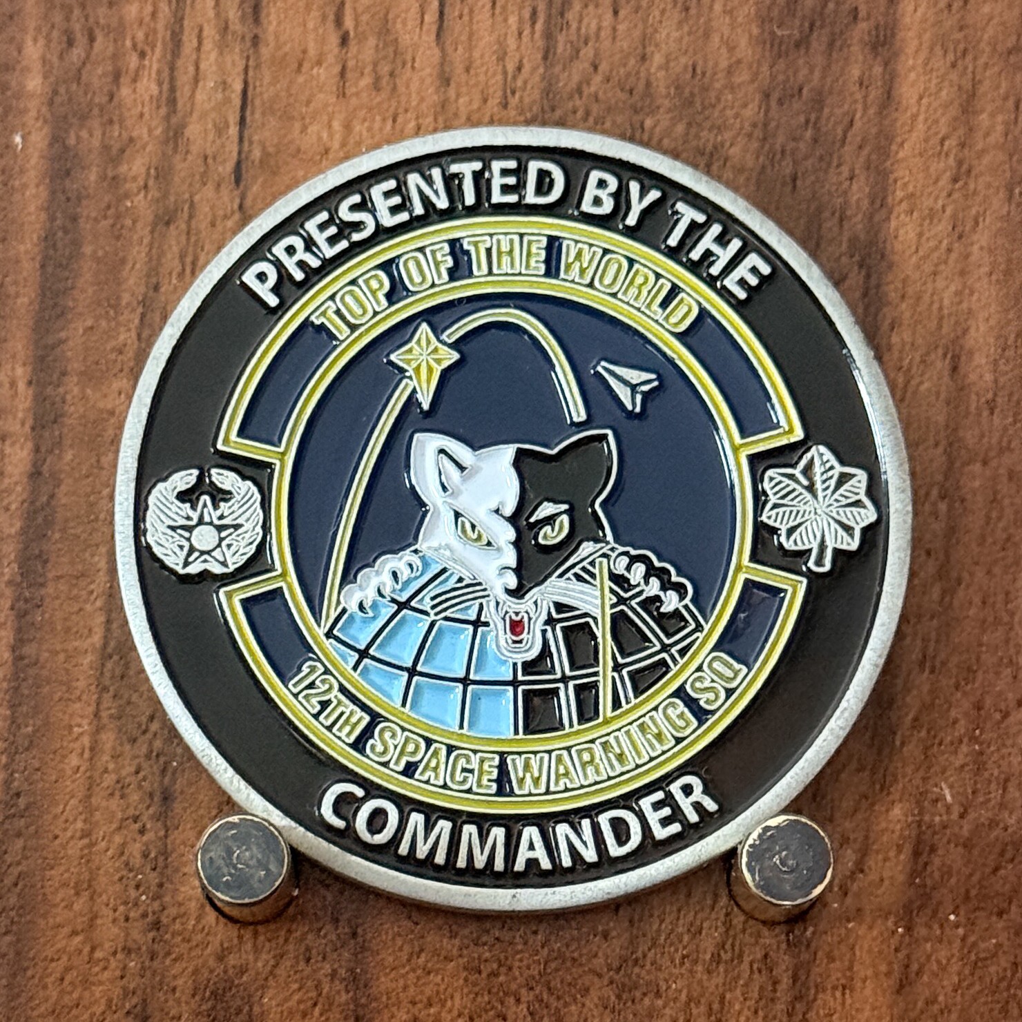 12th Space Warning Squadron Top Of The World Commander Challenge Coin  W#21