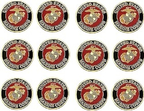 Pack of 12 USMC MARINES Seal Lapel Pin – 1 1/8