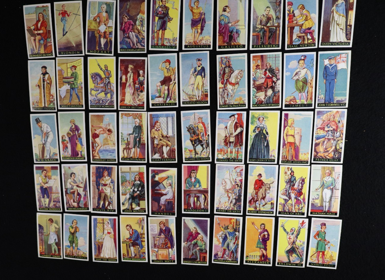 CVR183 Godfrey Phillips Cigarette Cards Famous Minors 1936 Complete Set 50