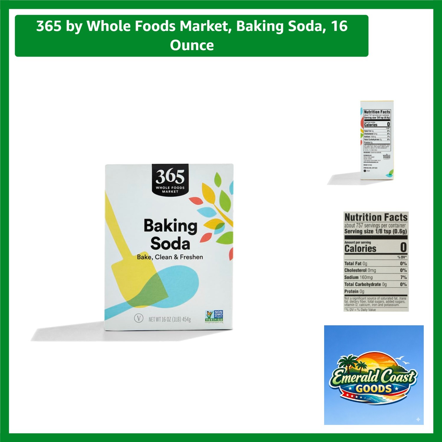 Multi-Use Baking Soda, 16 Ounce - Essential for Baking & Cleaning Tasks