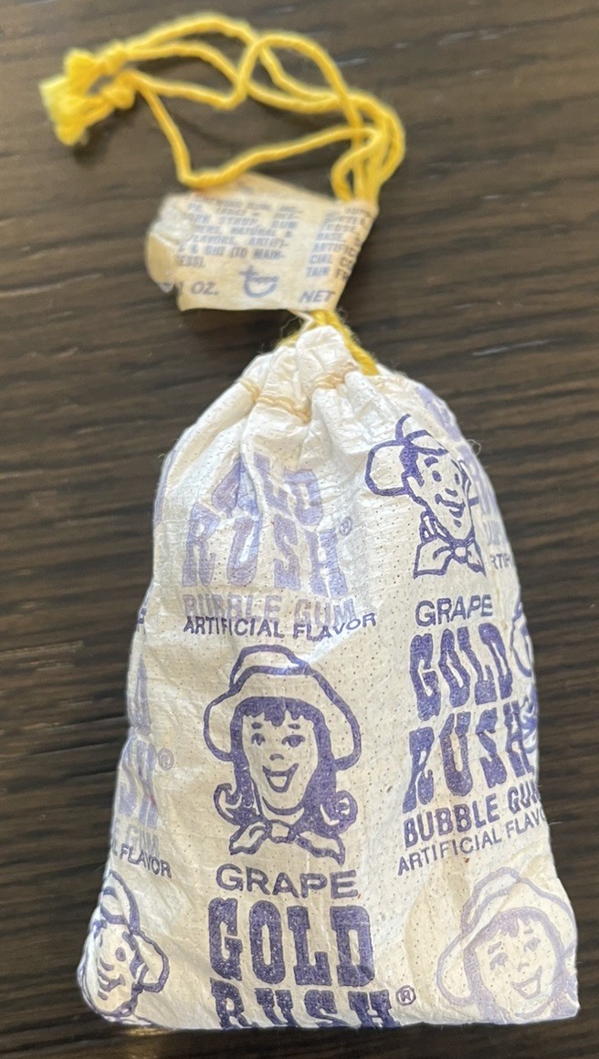 Vintage 1974 TOPPS GRAPE GOLD RUSH BUBBLE GUM Unopened New Old Stock Vintage 1974 TOPPS GRAPE GOLD RUSH BUBBLE GUM Unopened New Old Stock