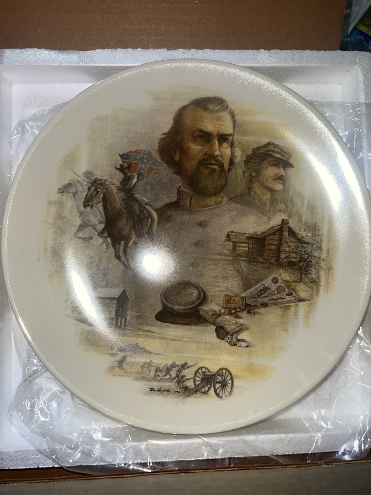 Standing Proud Confederate Plate Ben Hampton Gorham China NIB