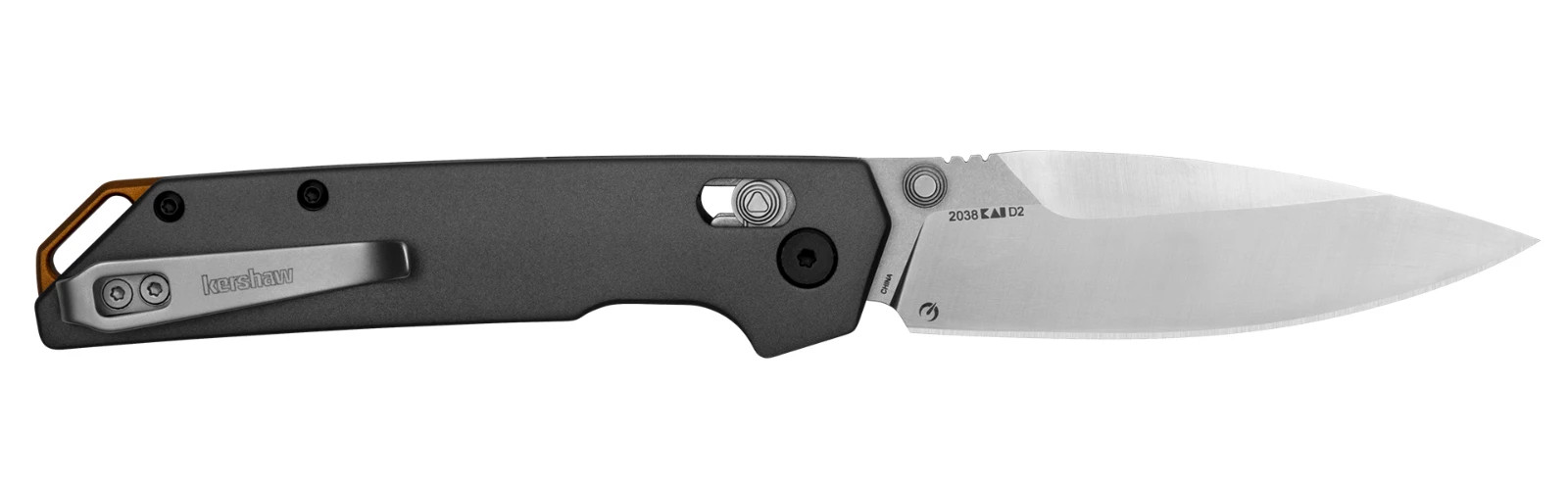 Kershaw Iridium 2038 Folding Pocket Knife D2 Steel Gray Aluminum Handle