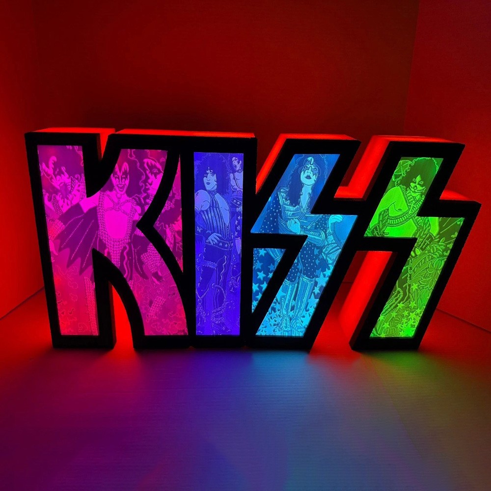 Kiss Pinball Topper 3D Printed  Led Lightbox  Arcade Decor for Pinball Machine