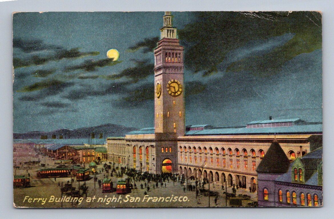 Vintage California Postcard SAN FRANCISCO Ferry Building 1914