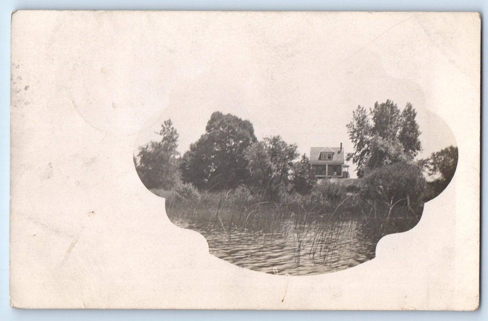 c1910\'s House Scene Barrington Illinois IL RPPC Photo Antique Posted Postcard