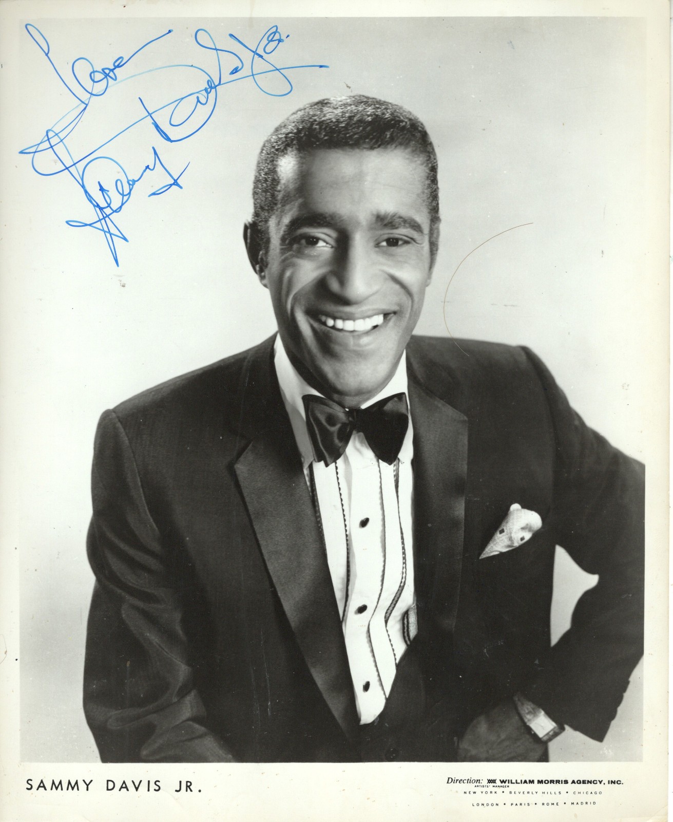 FORMER CHILD ACTOR, DANCER, SINGER, ENTERTAINER SAMMY DAVIS Jr, SIGNED PHOTO
