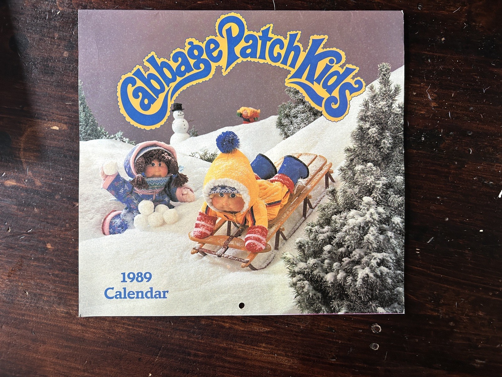 Vtg 1989 Cabbage patch Kids Wall Calendar UNUSED New Old Stock