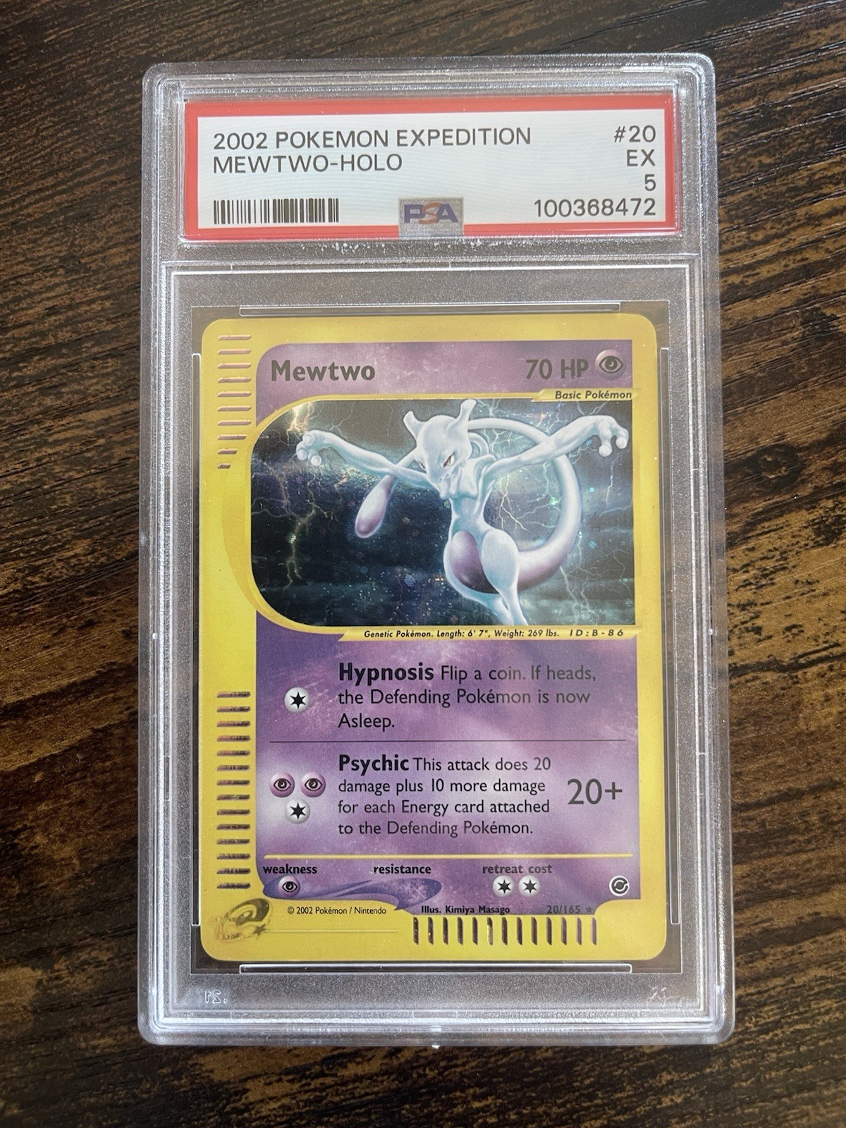Pokémon 2002 Expedition Mewtwo Holo 20/165