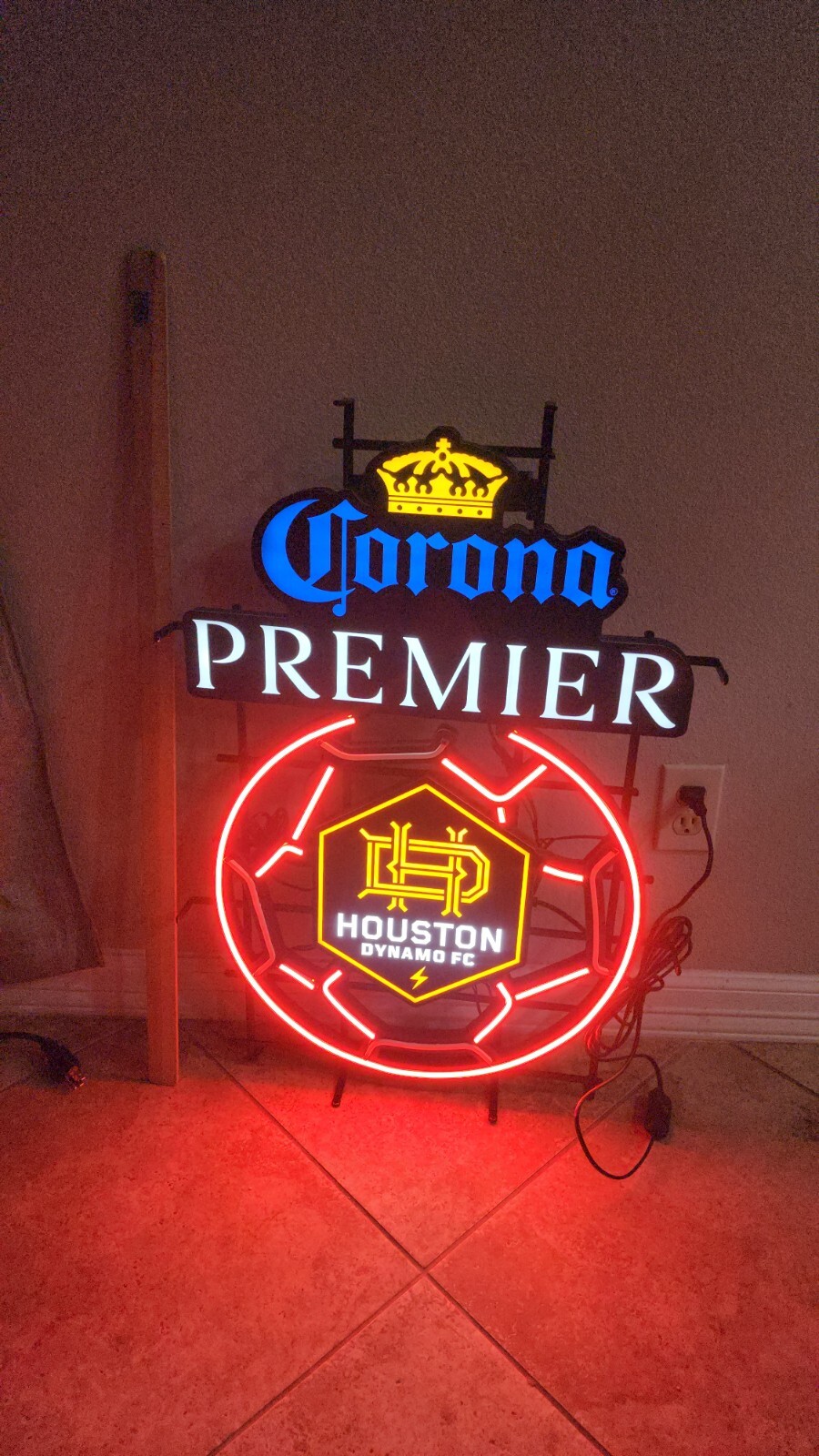 CORONA PREMIER BEER HOUSTON DYNAMO MLS LED SOCCER SIGN Nba Mlb Animated Nfl