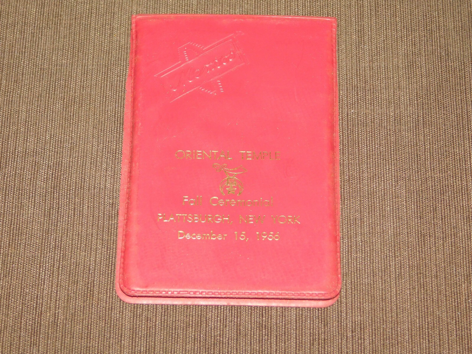 VINTAGE 1956 ORIENTAL TEMPLE FALL CEREMONIAL PLATTSBURGH NY BLANK MEMOS NOTE PAD