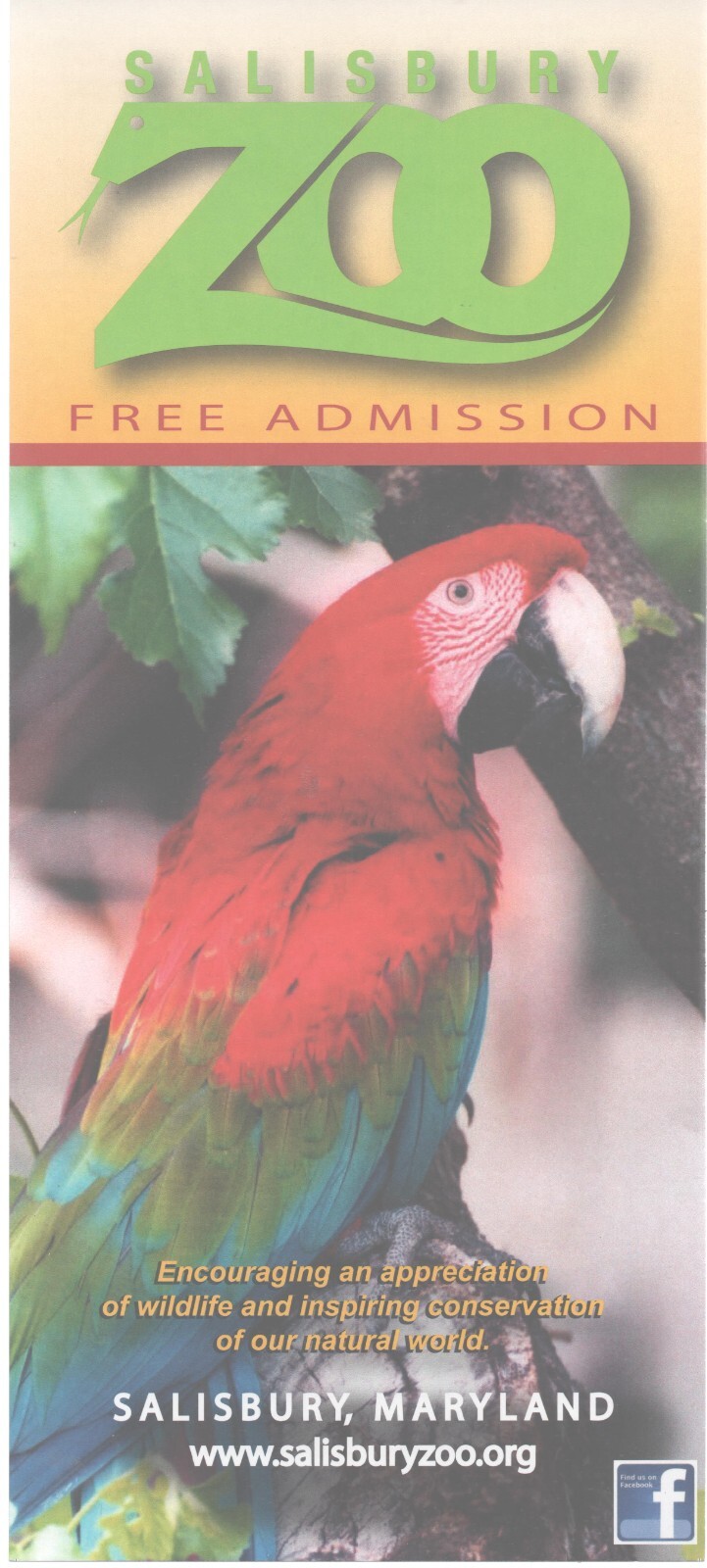 Rack Card, Salisbury Zoo, Maryland c2019 Rack Card, Salisbury Zoo, Maryland c2019