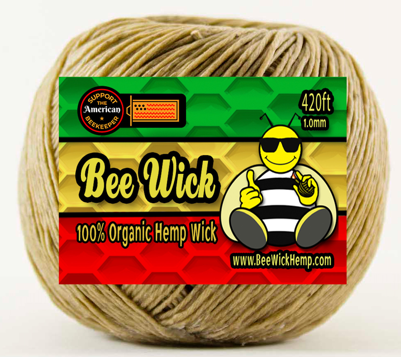 100% Organic Hemp Wick by Bee Wick Hemp- 420 FT Spool (1.0mm) 100% Organic Hemp Wick by Bee Wick Hemp- 420 FT Spool (1.0mm)