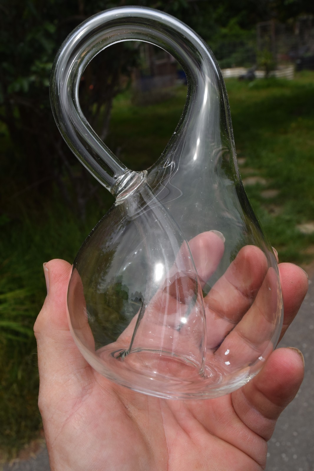 Klein Bottle  6 Inches Tall  Clear Blown Glass Math Collectible Demonstration
