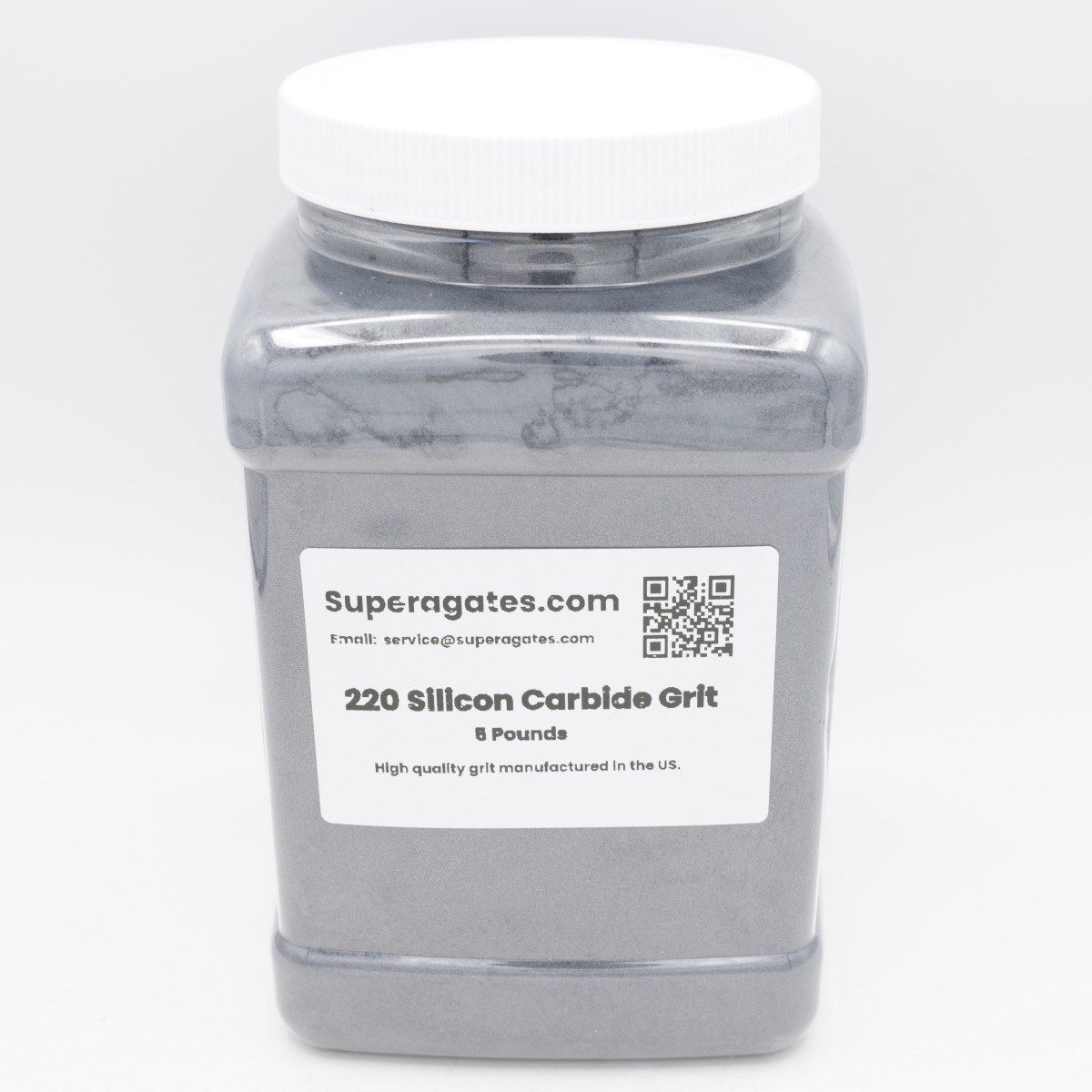 5LB Rock Tumbling Grit – Lapidary Grade 220 Silicon Carbide - Resealable Jar