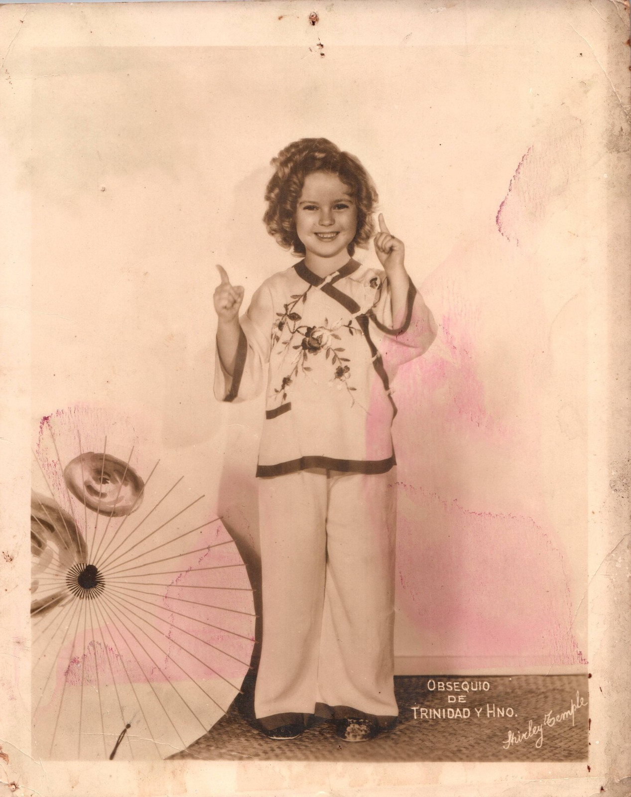 1930s HOLLYWOOD SHIRLEY TEMPLE TRINIDAD & HNO STUNNING PORTRAIT ORIG Photo MA5