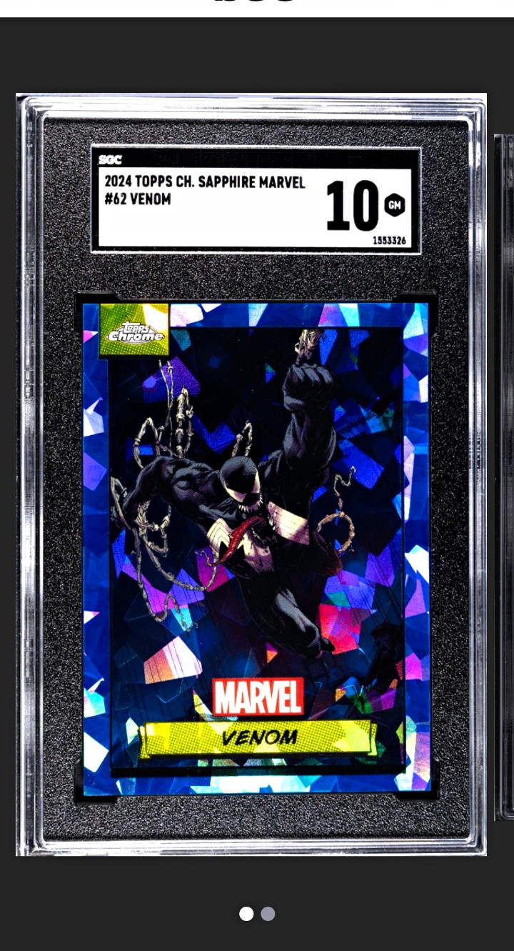 2024 Topps Chrome Sapphire Marvel #62 Venom Sgc 10 (not psa)