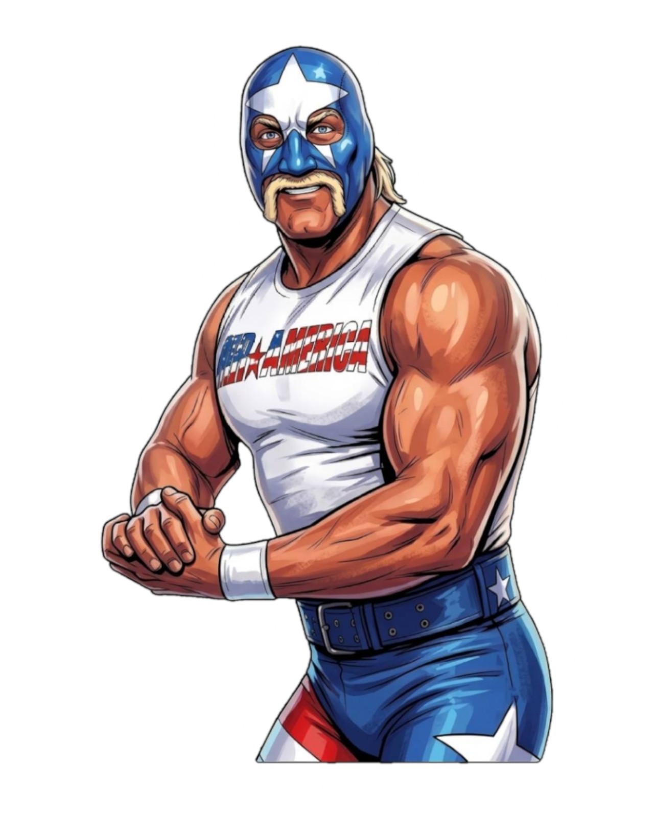 WWE Mr America Maybe Hulk Hogan Wrestling Water Resistant Sticker WWF AEW NXT