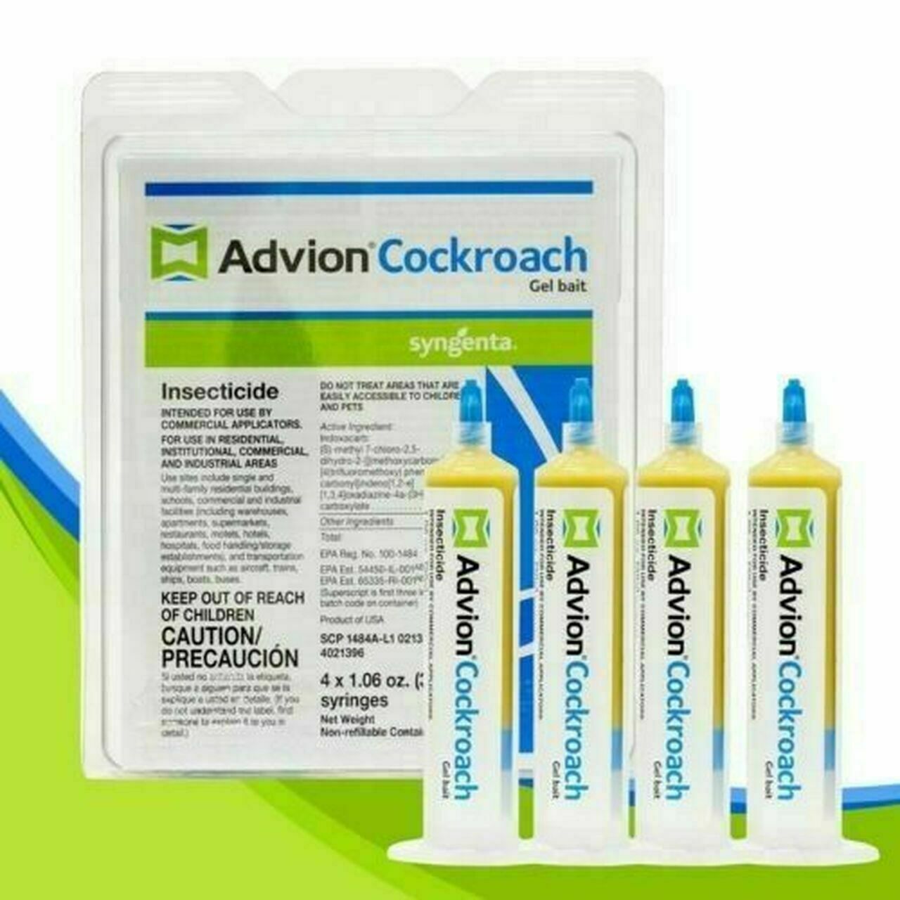 ADVION ROACH COCKROACH BAIT KILLER - 4 Tubes - Plunger&Tips - * FAST SHIPPING * ADVION ROACH COCKROACH BAIT KILLER - 4 Tubes - Plunger&Tips - * FAST SHIPPING *