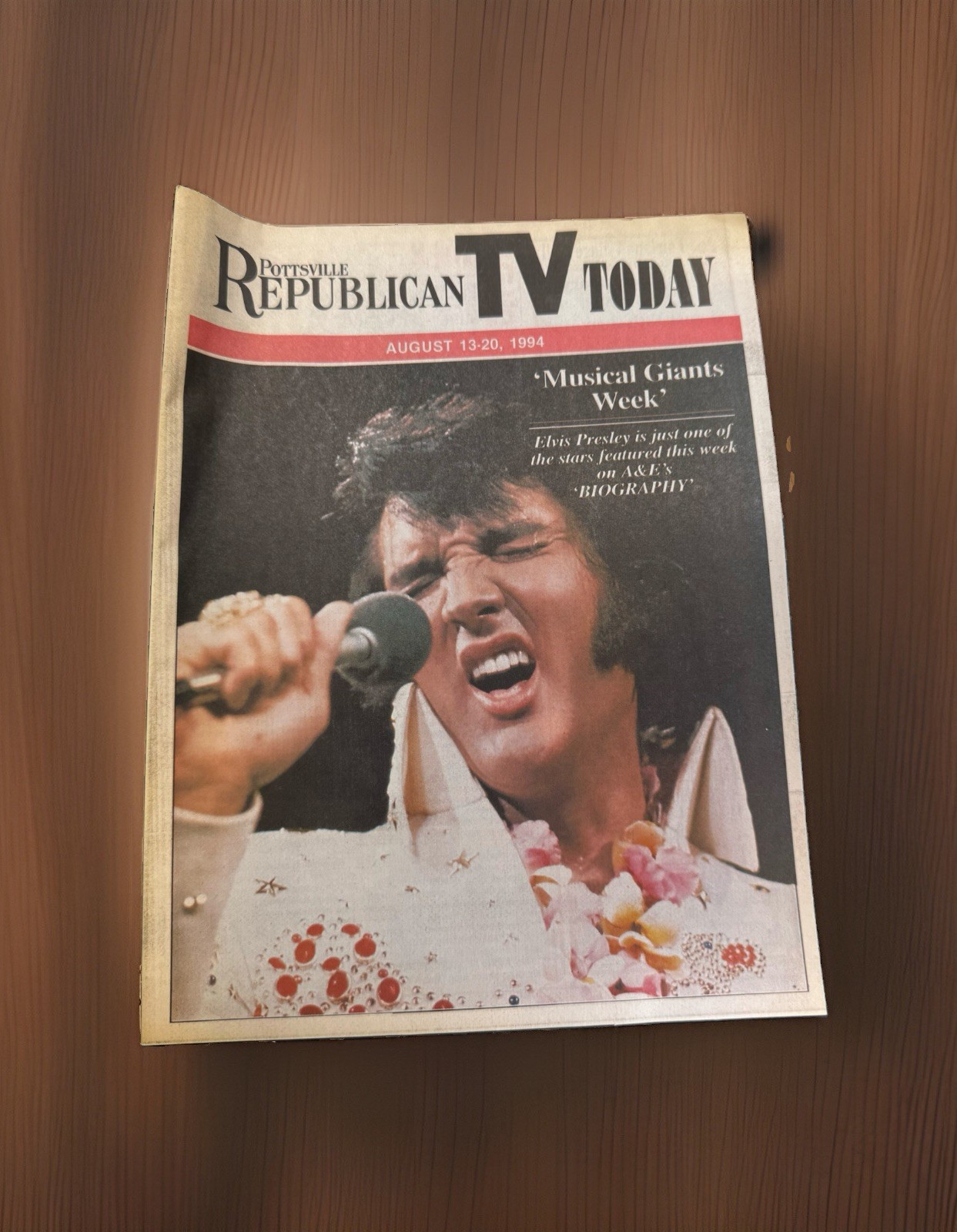 Pottsville Republican TV Today August 13-20 1994 Elvis Presley TV Guide Vintage Pottsville Republican TV Today August 13-20 1994 Elvis Presley TV Guide Vintage